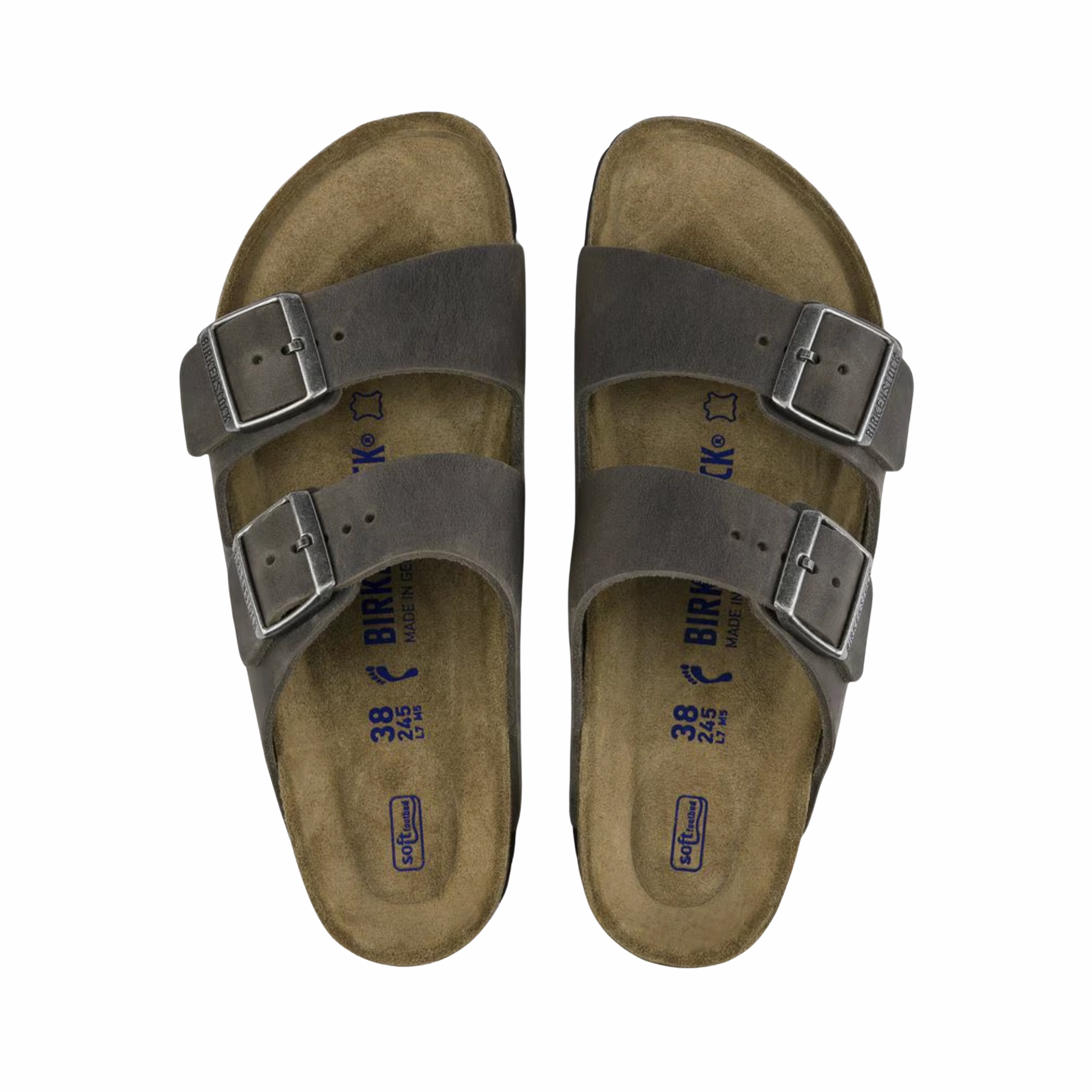 Men's Arizona Soft Footbed (Oiled Leather) - Iron