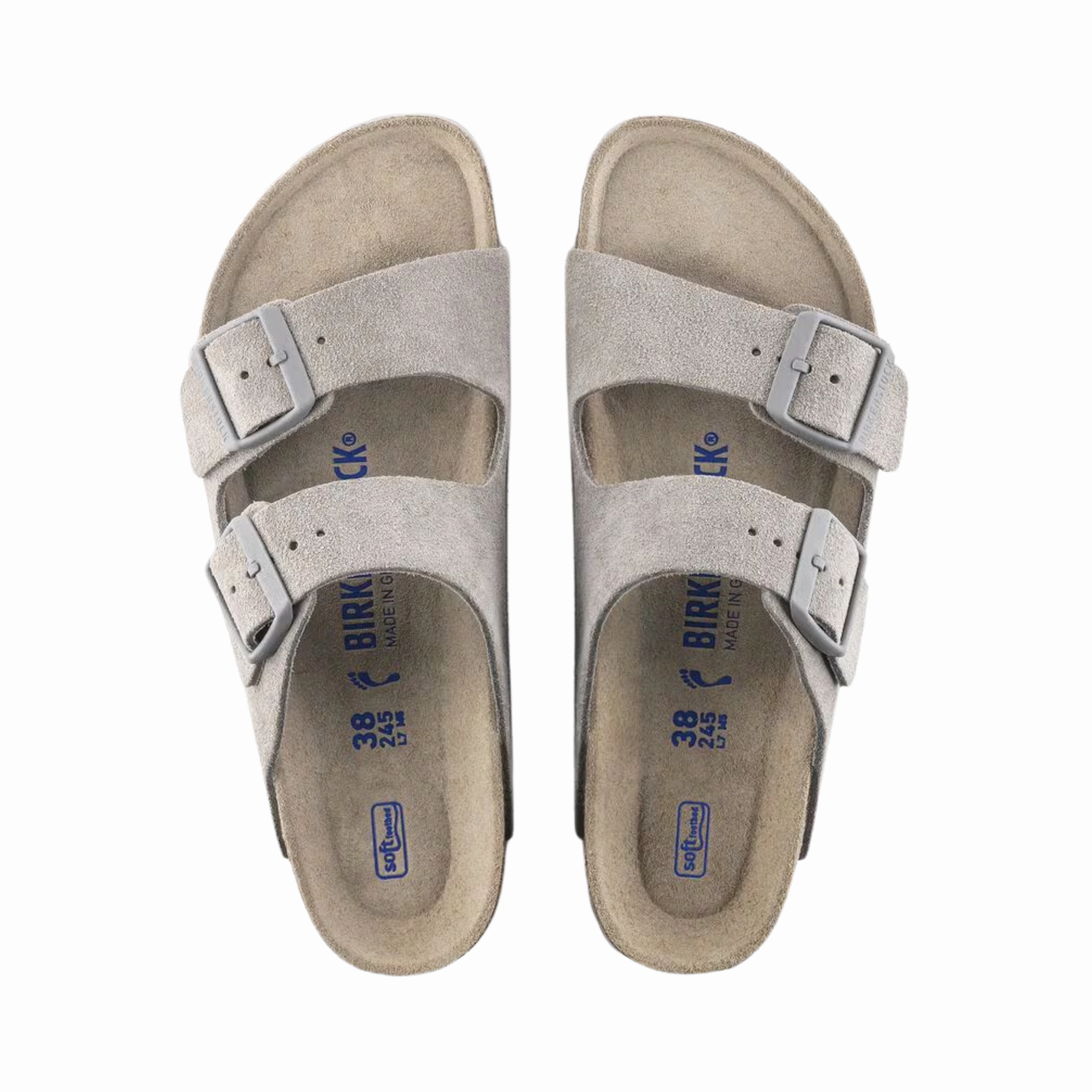 Men's Arizona Soft Footbed (Suede Leather) - Stone Coin