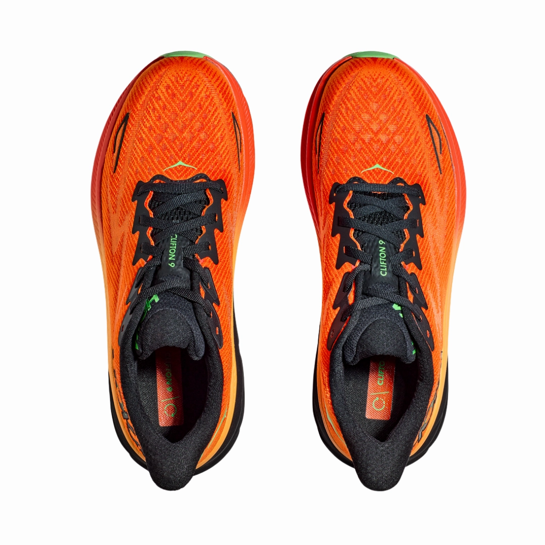 Men's Clifton 9 - Flame/Vibrant Orange (D Width)