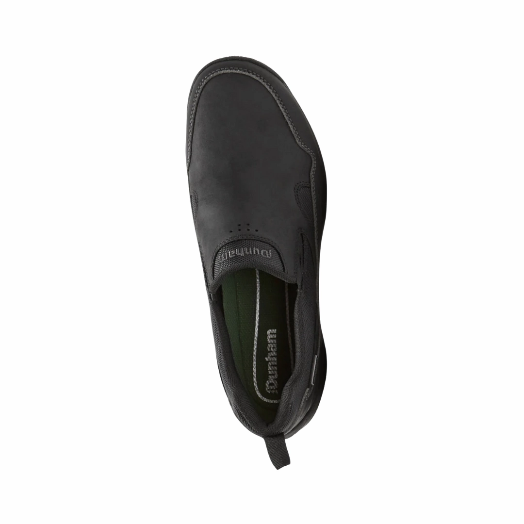 Men's Cloud Plus Waterproof Slip-On - Black Leather (D Width)