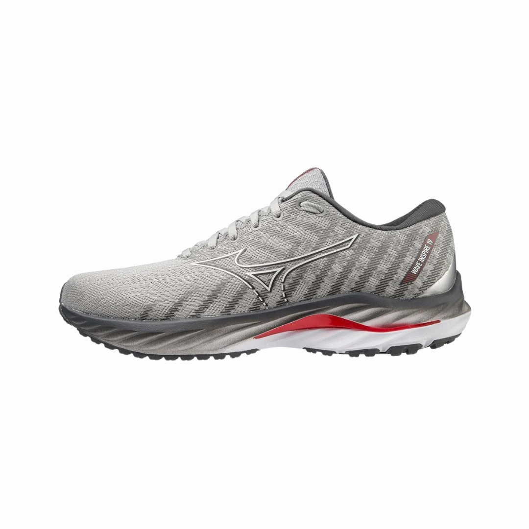 Men's Wave Inspire 19 - Grey/White/Red (Regular Width)