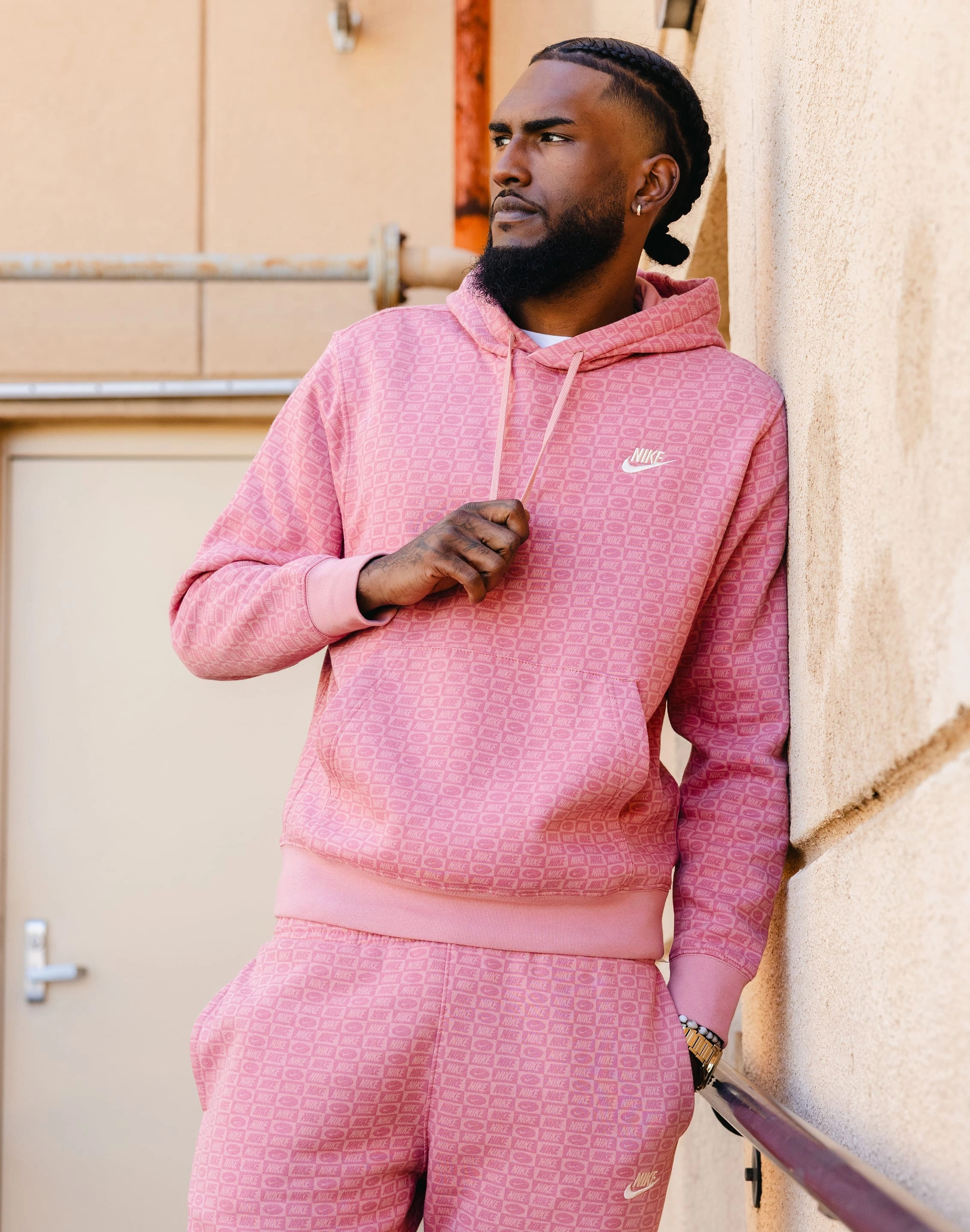 Nike Monogram Club Fleece Pullover Hoodie Cotton - made fashion Smart fashion (wearables)