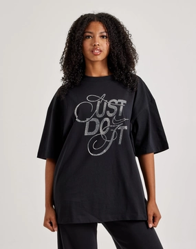 Nike Oversized Rhinestone Tee Denim - based fashion Free shipping offers