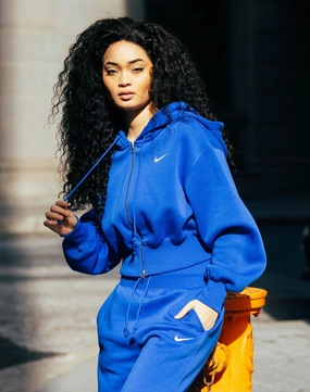 Nike Phoenix Fleece Loose Cropped Full-Zip Hoodie Style statements Seasonal wear