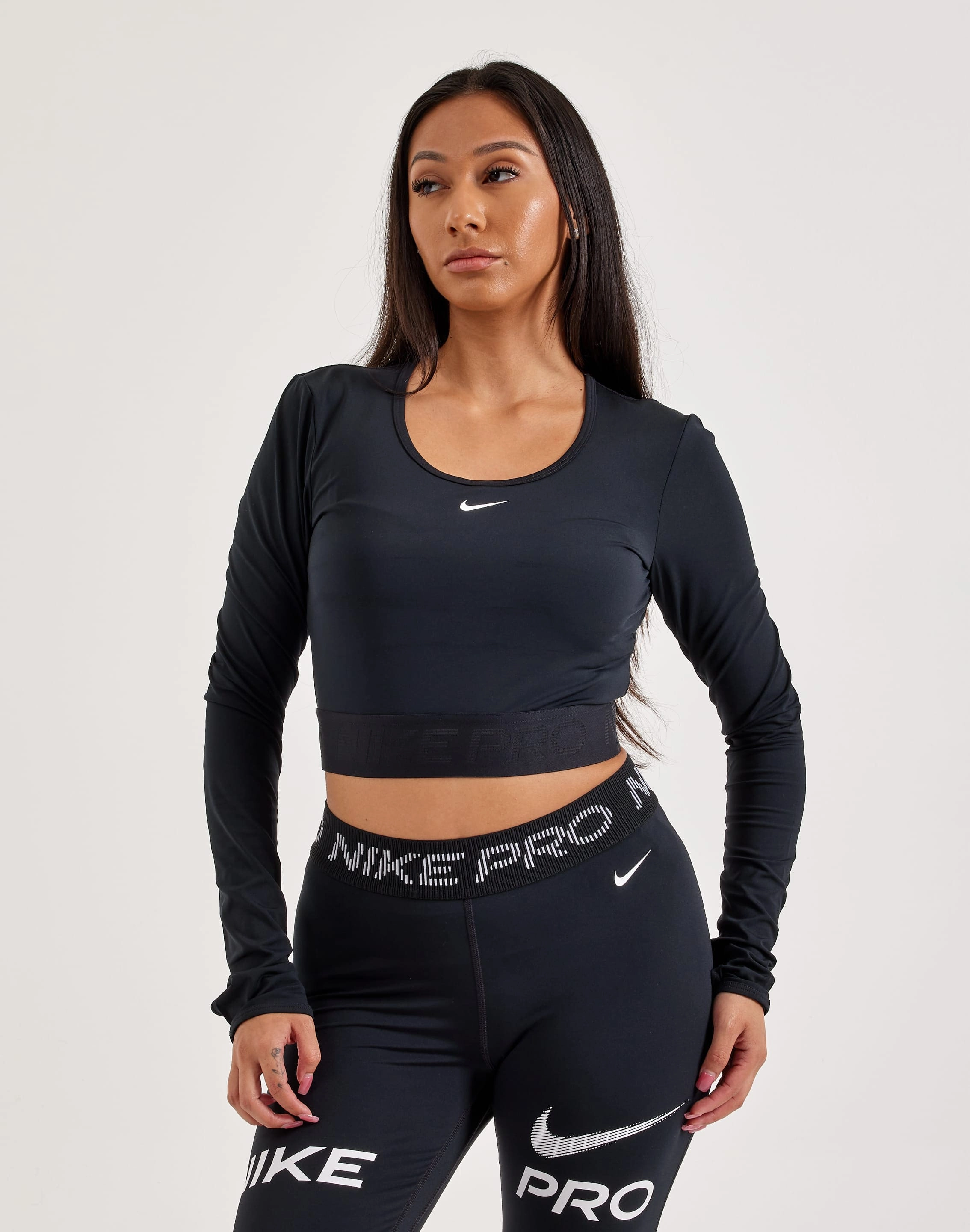Nike Pro Dri-FIT Cropped Long-Sleeve Top Wardrobe staples Fashion rental