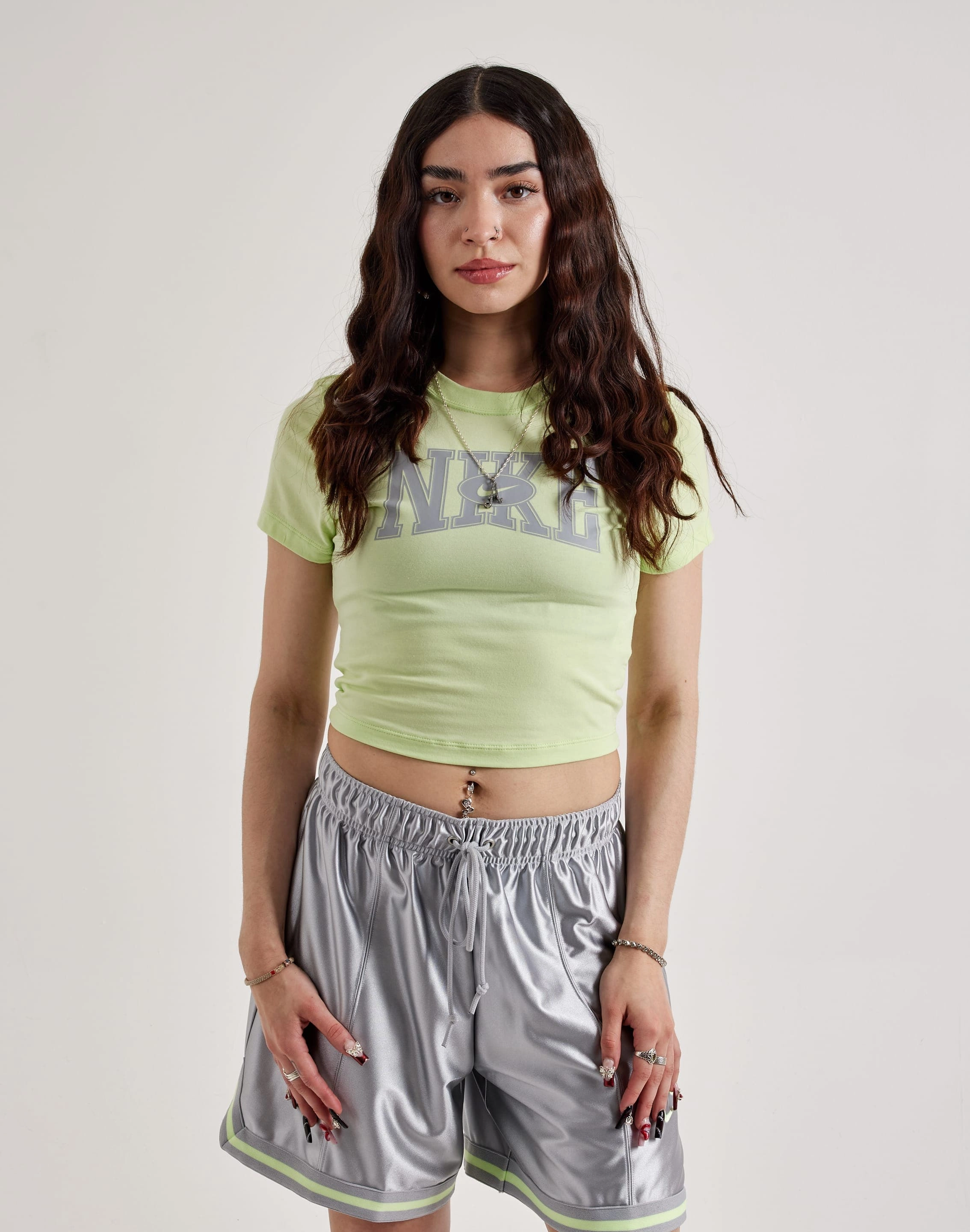 Nike Slim Cropped Tee Stylish products Denim - based fashion