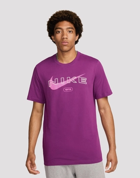Nike Sportswear Club Purple Tee Polyester - used fashion Fashion lookbook