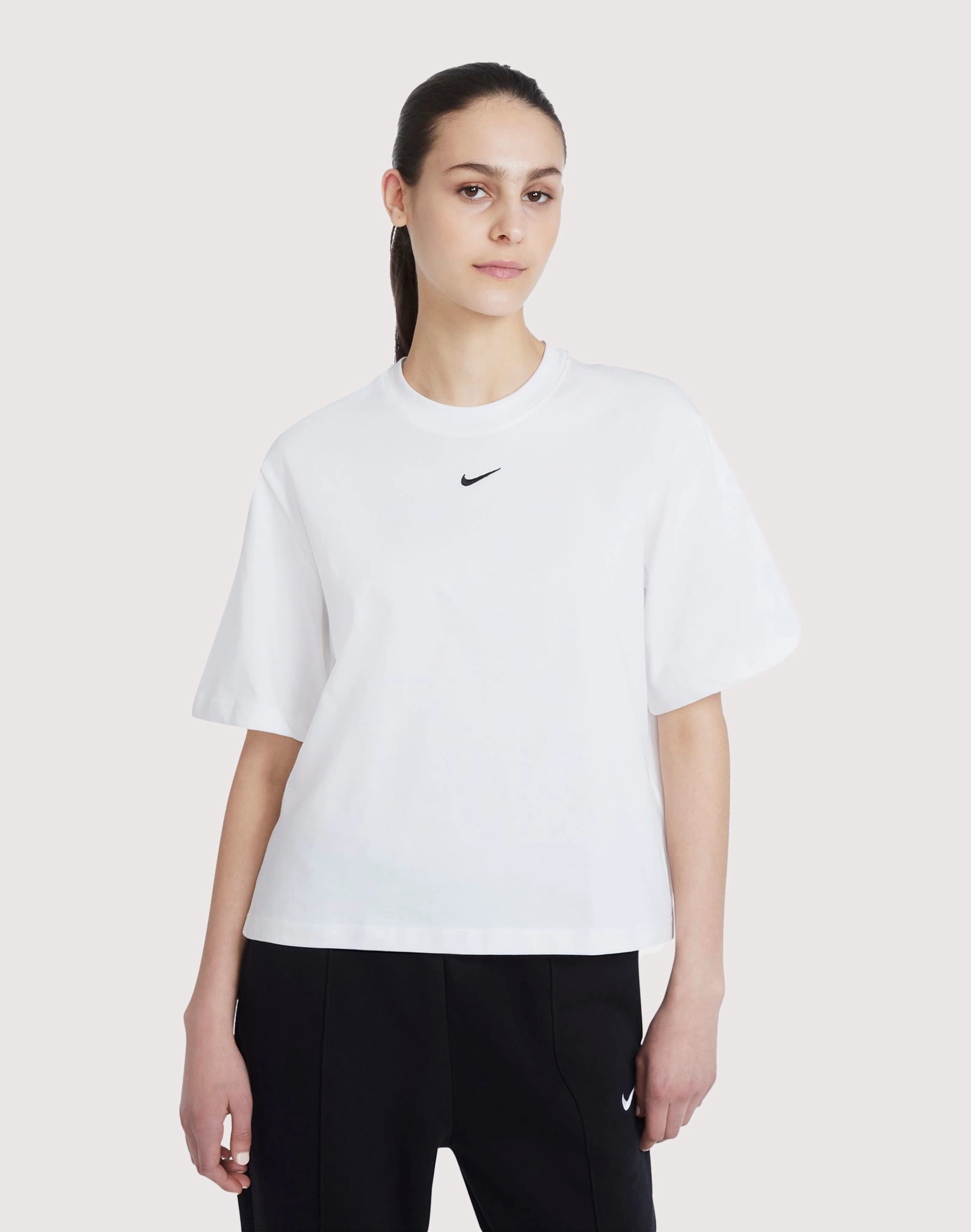 Nike Sportswear Essentials Boxy White Tee Printed fashion Denim - based fashion