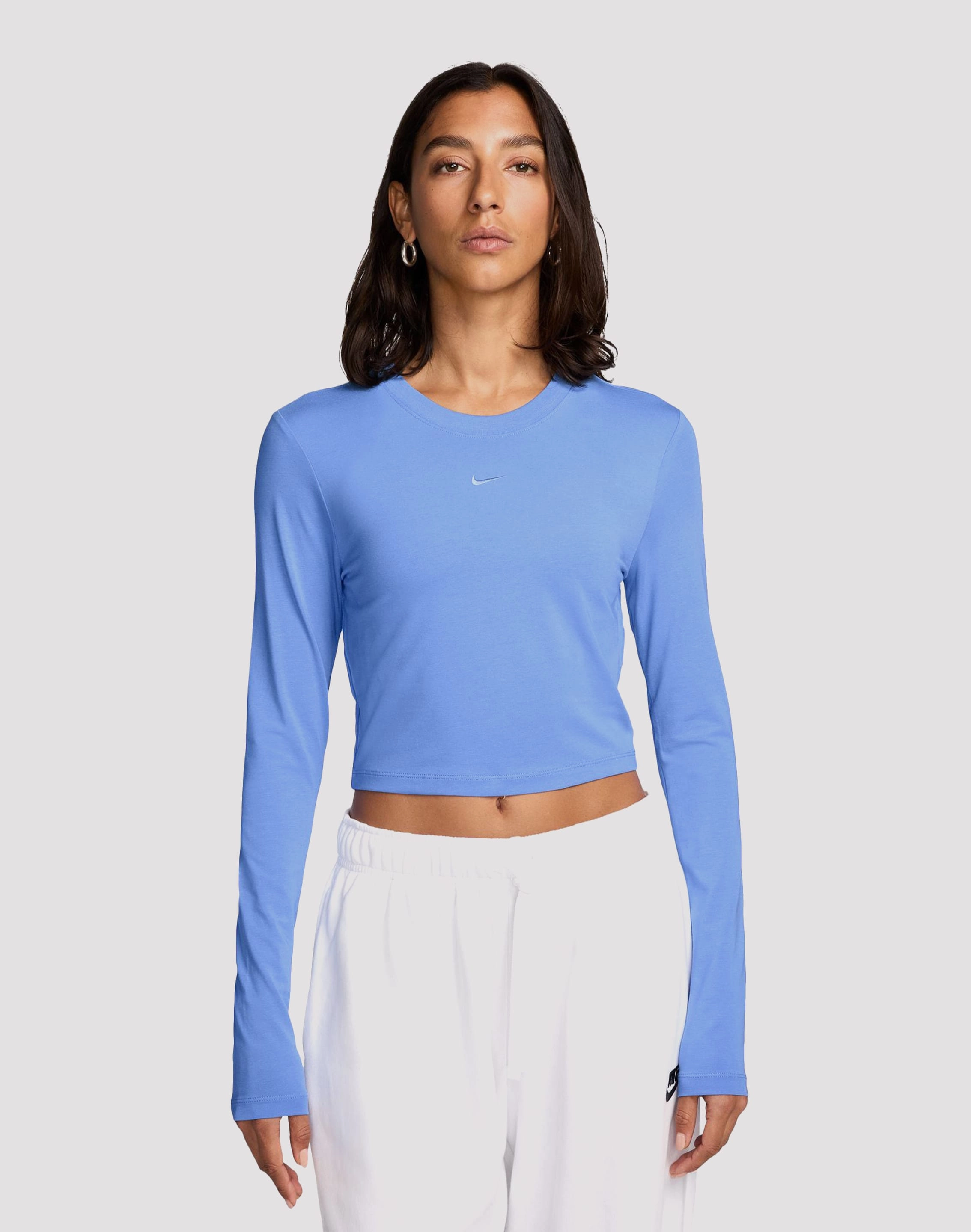 Fashion events Nike Sportswear Slim Long-Sleeve Crop Shirt Nautical - themed fashion