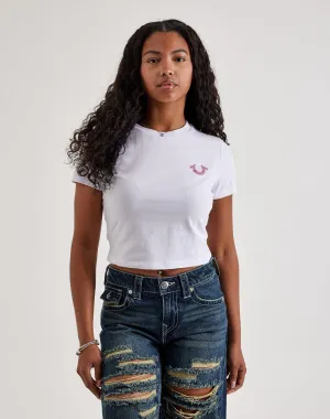Nylon - included fashion True Religion Crystal Buddha Baby Tee Fashion rental