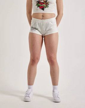 Nylon - included fashion Ed Hardy Cross Heart Booty Shorts Fashion trends by region
