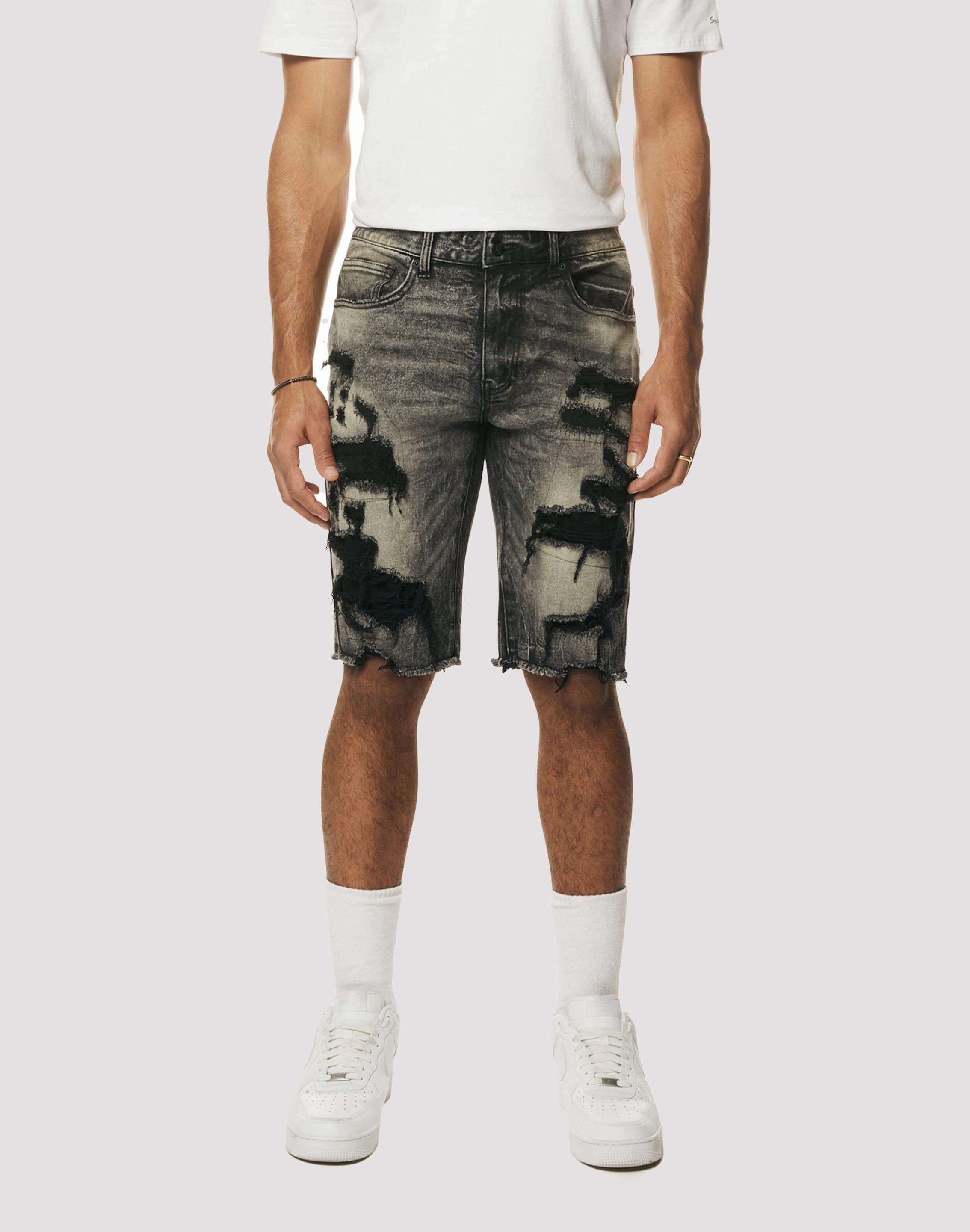 Online fashion shopping Grindhouse Rip N Repair Bali Denim Shorts Wool - sourced fashion