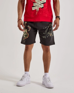 Outerwear options Ed Hardy Panther Skull Fleece Shorts Fashion shows