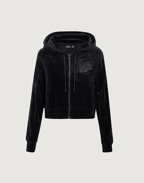 Party wear Pro Standard Los Angeles Lakers Triple Black Velour Zip Hoodie Budget - friendly fashion