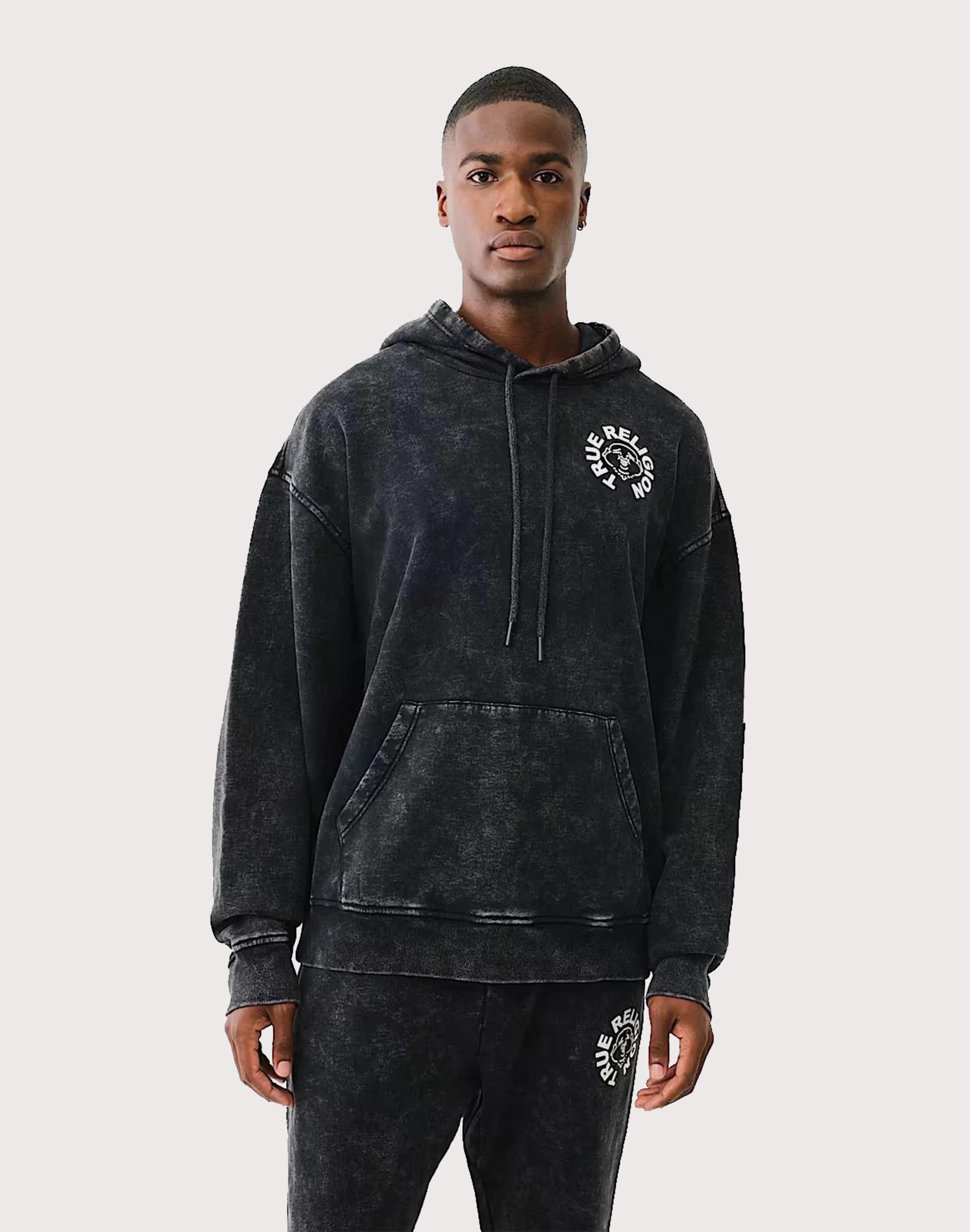 Patterned fashion (floral, stripes, etc.) True Religion Buddha Face Pullover Hoodie Clothing and accessories