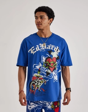 Preppy style items Ed Hardy Cross Heart Boxy Tee Nylon - included fashion