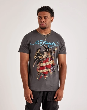 Preppy style items Ed Hardy Eagle Dagger Tee Denim - based fashion