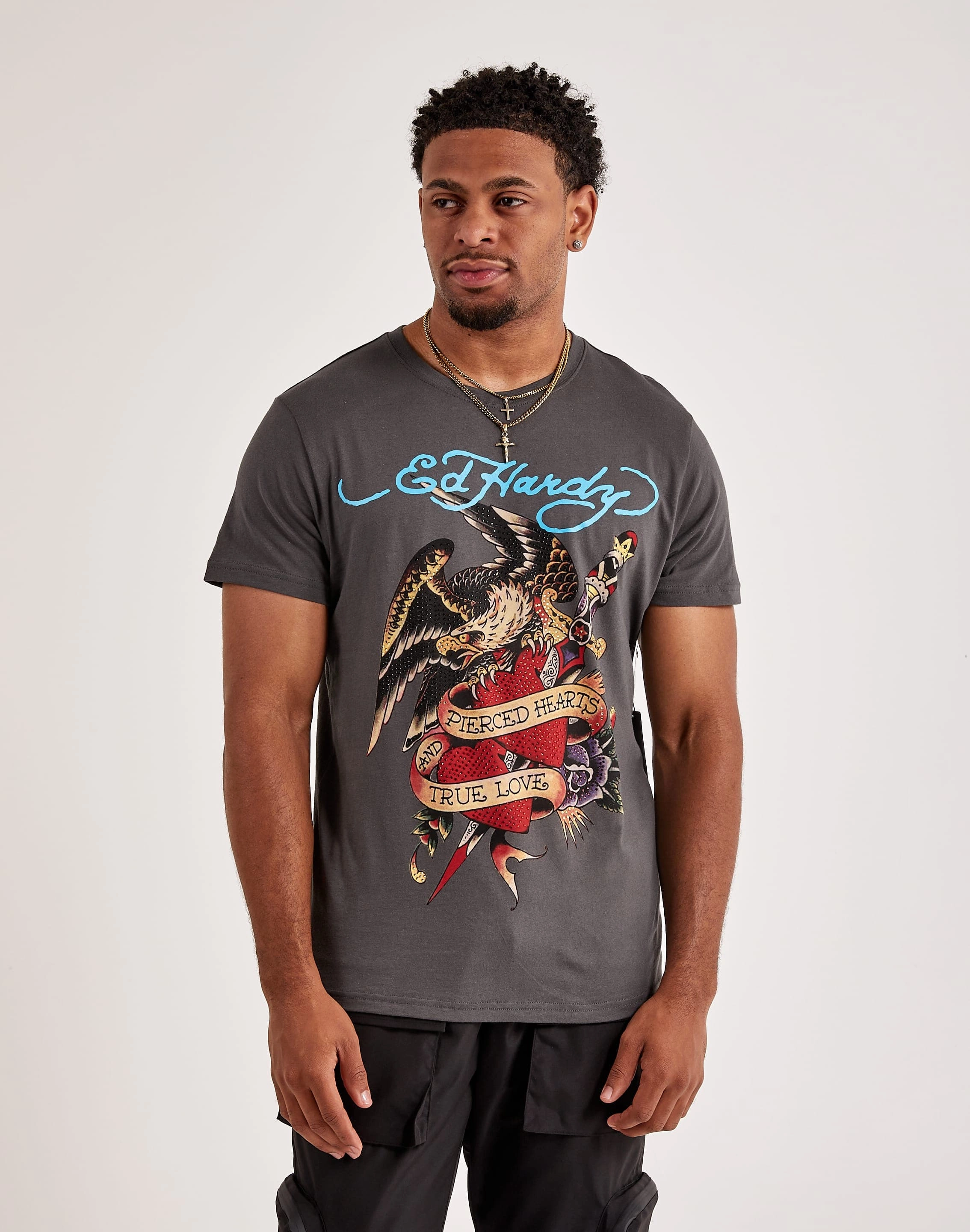 Preppy style items Ed Hardy Eagle Dagger Tee Denim - based fashion