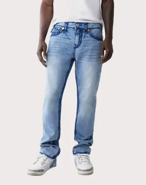 Printed fashion True Religion Ricky Rope Stitch Flap Straight Fit Denim Jeans Affordable fashion