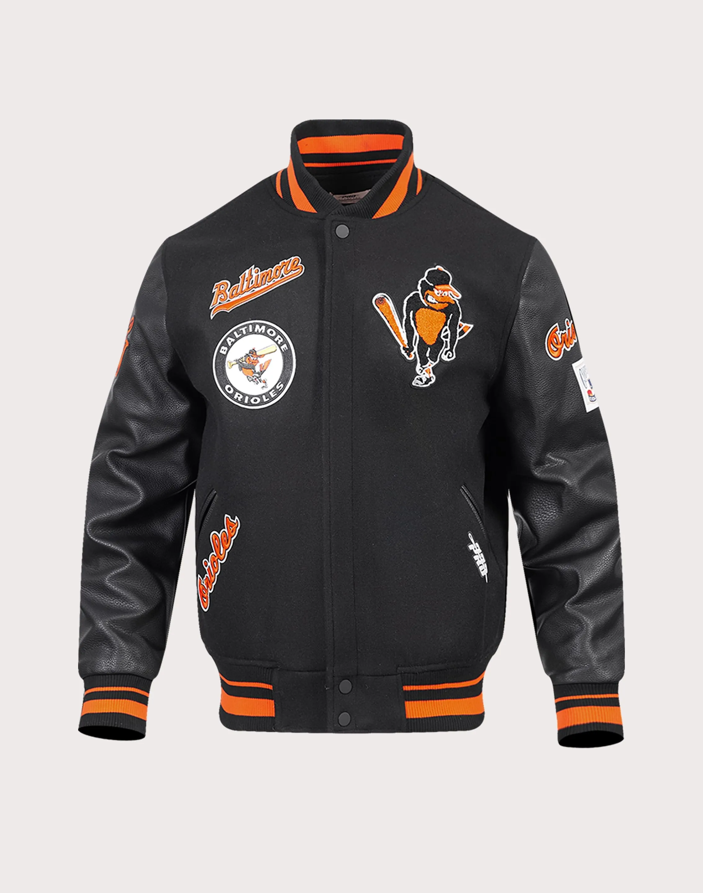 Pro Standard Baltimore Orioles Retro Classic Rib Wool Varsity Jacket Organic fashion products Embroidered fashion