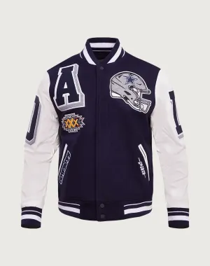 Pro Standard Dallas Cowboys Mashup Rib Wool Varsity Jacket Lace - detailed fashion Printed fashion