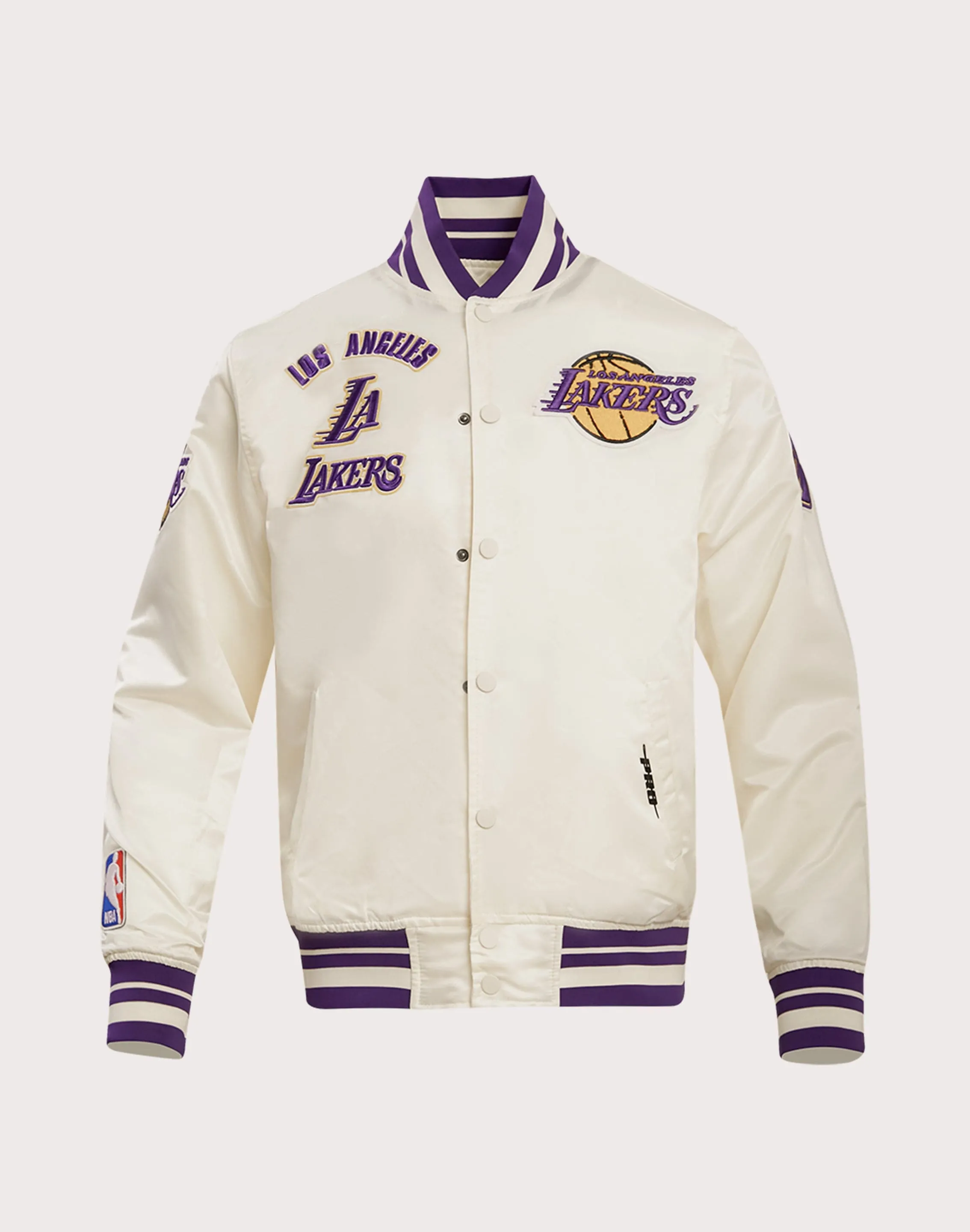 Pro Standard Los Angeles Lakers Retro Classic Rib Satin Jacket Preppy style items Fashion trends