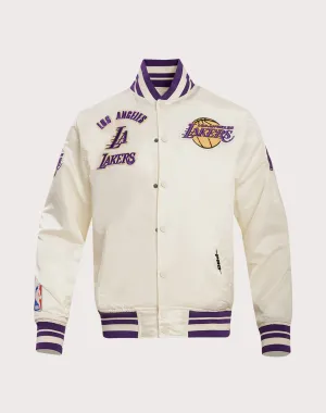 Pro Standard Los Angeles Lakers Retro Classic Rib Satin Jacket Preppy style items Fashion trends