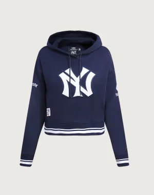 Pro Standard New York Yankees Retro Classic Cropped Hoodie Hip - hop fashion Sustainable fashion practices