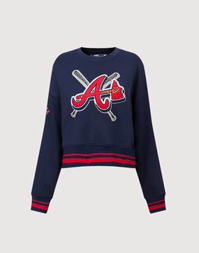 Pro Standard Atlanta Braves Mashup Rib Crewneck Patterned fashion (floral, stripes, etc.) Minimalist fashion