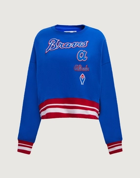 Pro Standard Atlanta Braves Retro Classic Rib Crewneck Modern fashion Denim products