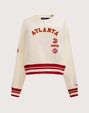 Pro Standard Atlanta Hawks Retro Classic Rib Crewneck Budget - friendly fashion Fashion accessories