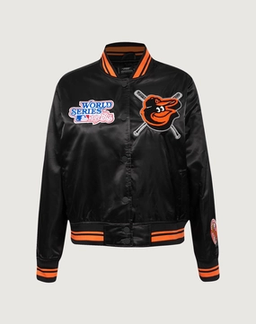 Pro Standard Baltimore Orioles Mashup Rib Satin Jacket Free shipping offers Fashion rental