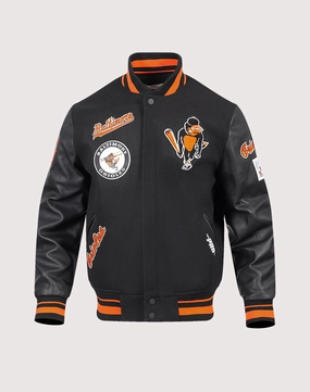 Pro Standard Baltimore Orioles Retro Classic Rib Wool Varsity Jacket Organic fashion products Embroidered fashion