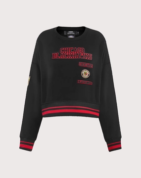 Pro Standard Chicago Blackhawks Retro Classic Rib Crewneck Trendy gear Comfortable apparel