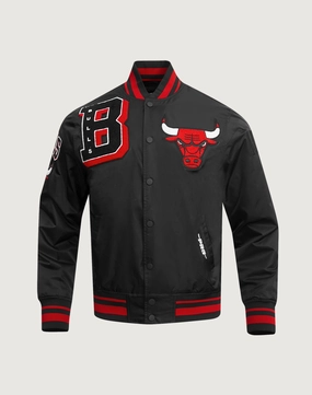 Pro Standard Chicago Bulls Mashup Rib Satin Jacket Denim products Fashion trends