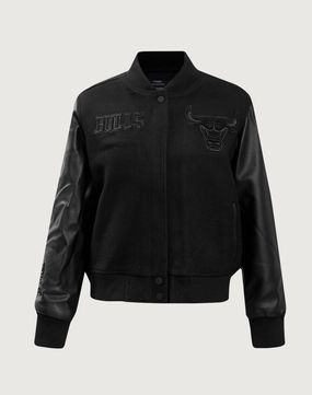 Pro Standard Chicago Bulls Triple Black Wool Varsity Jacket Organic fashion products Embroidered fashion