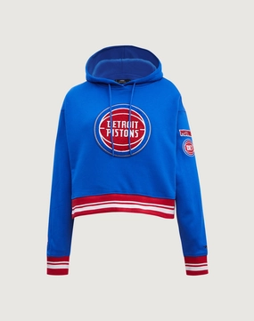 Pro Standard Detroit Pistons Retro Classic Rib Cropped Hoodie Fashion bloggers' picks Luxury fashion items
