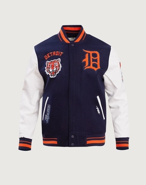 Pro Standard Detroit Tigers Retro Classic Rib Wool Varsity Jacket Leather - material fashion Designer fashion items