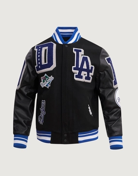 Pro Standard Los Angeles Dodgers Mashup Rib Wool Varsity Jacket Fashion labels Suede - finished fashion