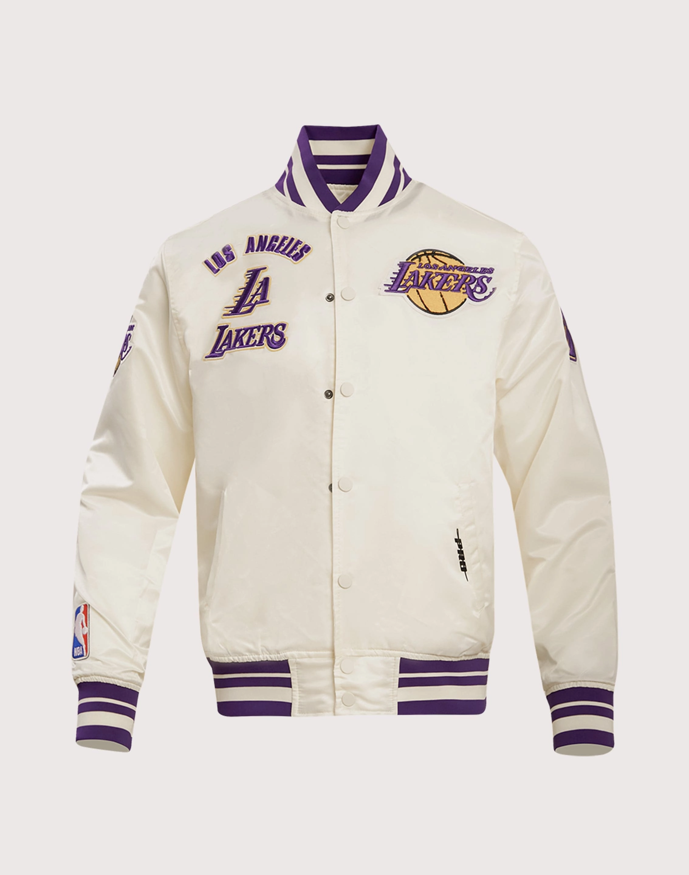 Pro Standard Los Angeles Lakers Retro Classic Rib Satin Jacket Fashion essentials Linen - crafted fashion