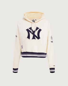 Pro Standard New York Yankees Retro Classic Cropped Hoodie Spandex - incorporated fashion Affordable fashion