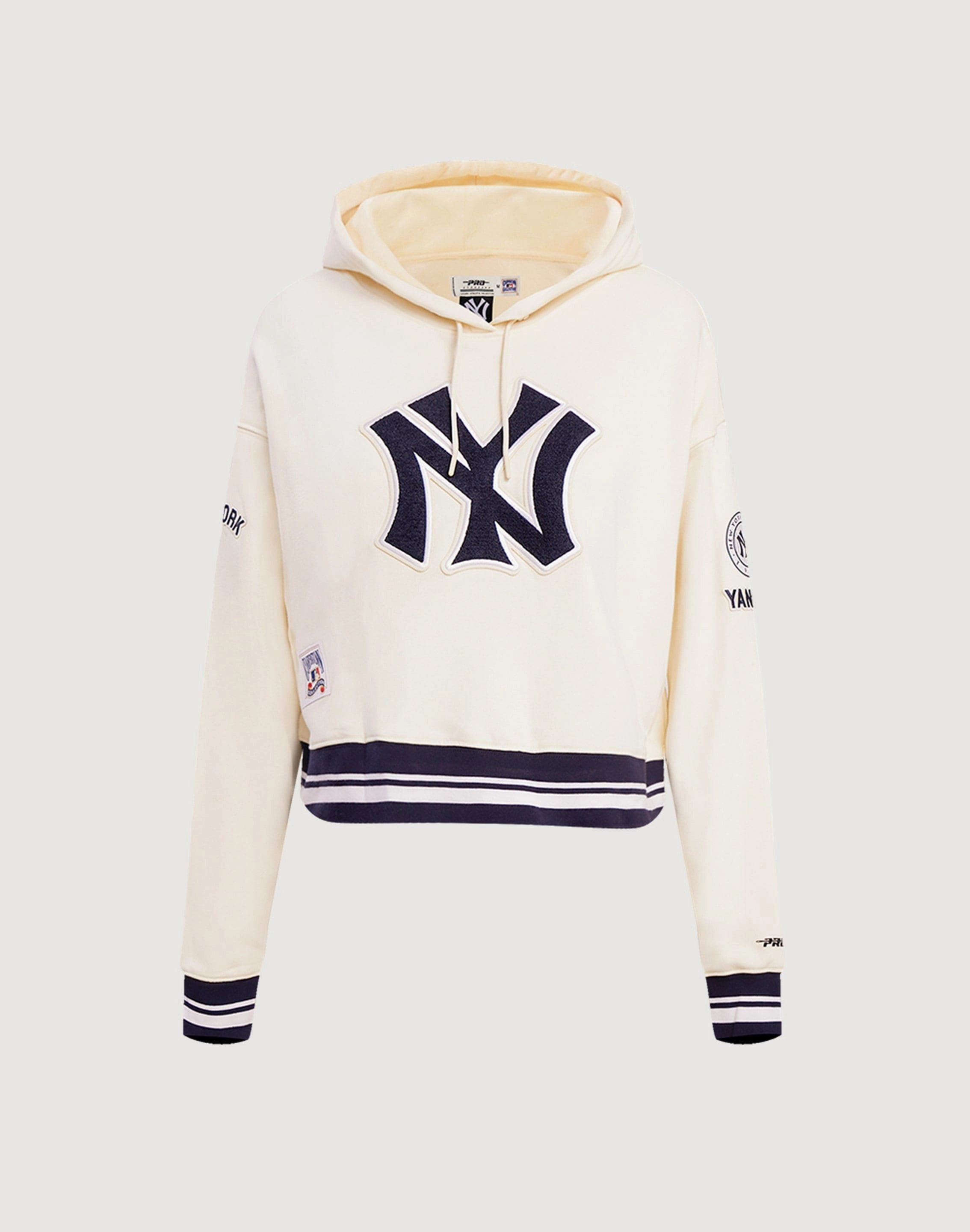 Pro Standard New York Yankees Retro Classic Cropped Hoodie Spandex - incorporated fashion Affordable fashion