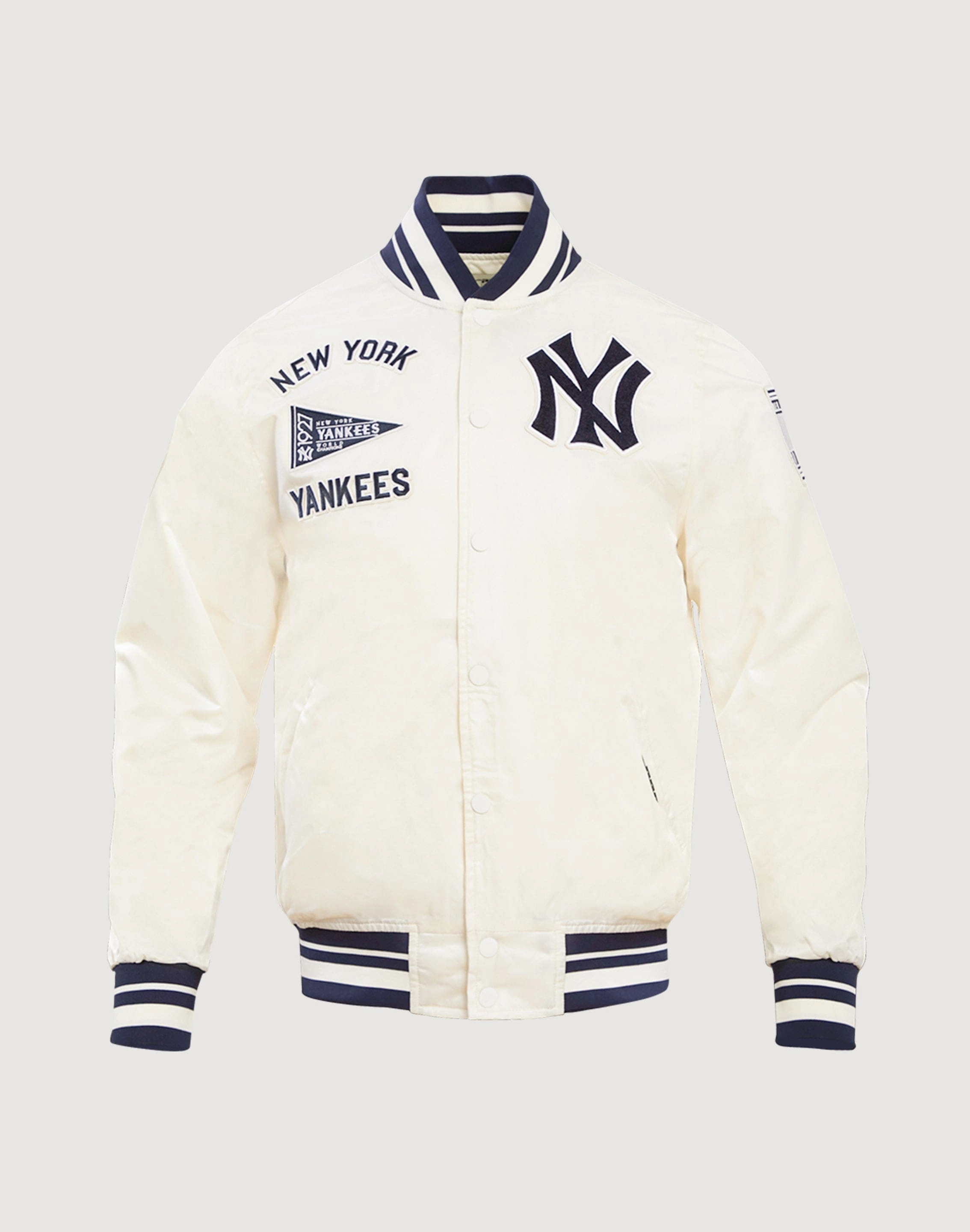 Pro Standard New York Yankees Retro Classic Rib Satin Jacket Clothing assortments Fashion photography