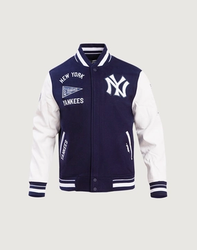 Pro Standard New York Yankees Retro Classic Rib Wool Varsity Jacket Patterned fashion (floral, stripes, etc.) Military - inspired fashion