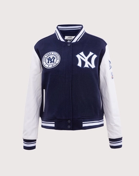 Pro Standard New York Yankees Retro Classic Rib Wool Varsity Jacket Trendy gear Fashion photography