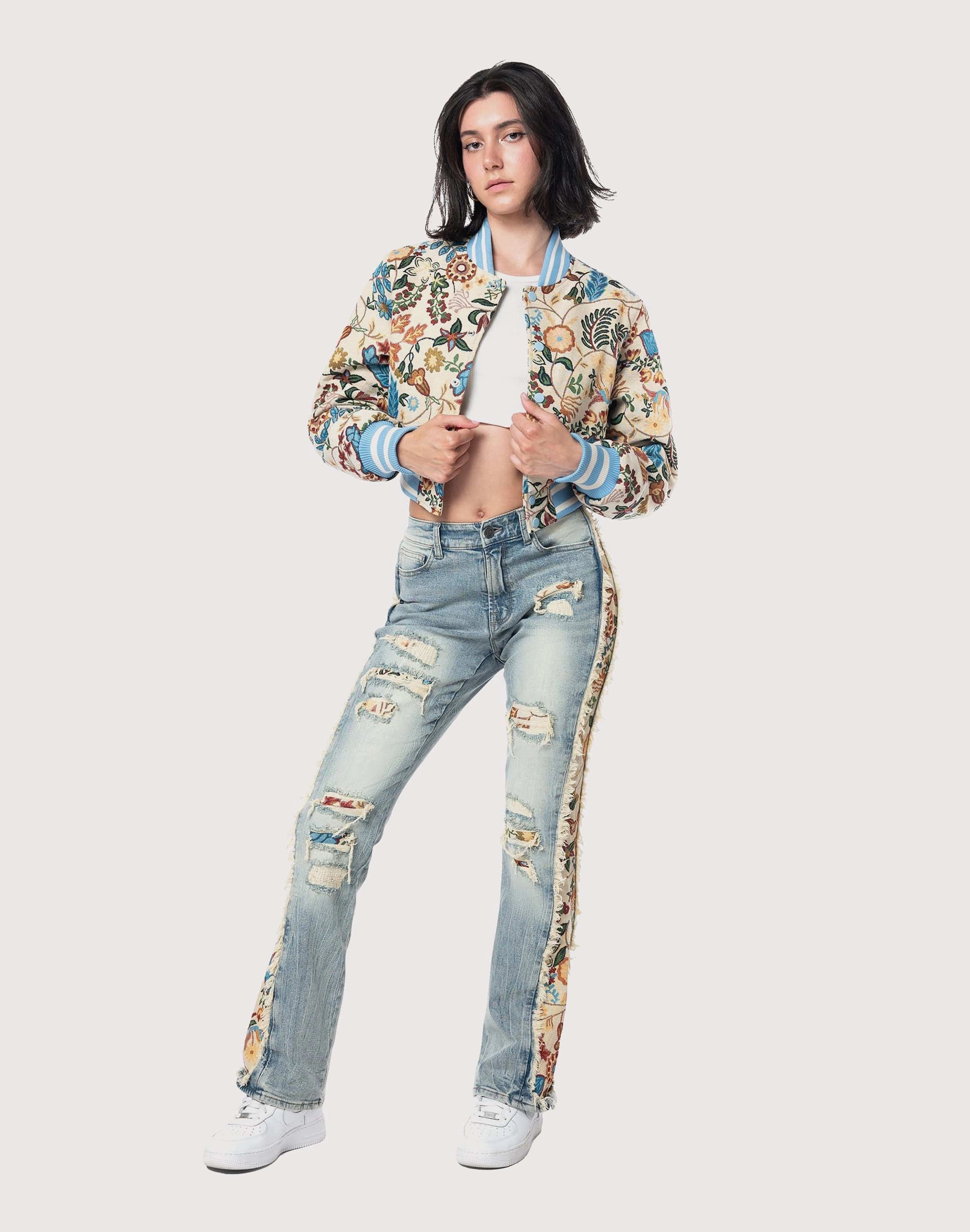 Recycled fashion materials Grindhouse High Rise Bootcut Tapestry Pants Workwear options