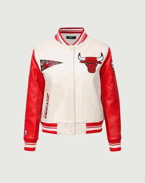 Recycled fashion materials Pro Standard Chicago Bulls Retro Classic Rib Wool Varsity Jacket Clothing assortments