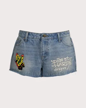 Retro fashion finds Ed Hardy BFly Denim Shorts Sustainable fashion