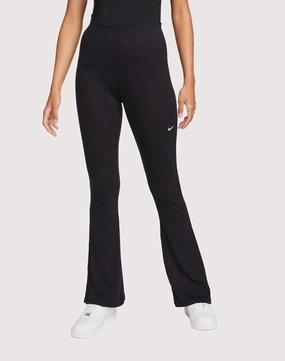 Retro fashion finds Nike Sportswear Chill Knit Tight Mini-Rib Flared Leggings Online fashion shopping