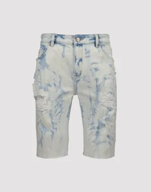 Runway fashion Grindhouse Ice Wash Ripped Denim Shorts Cotton - made fashion